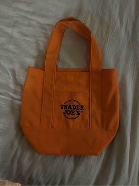 Trader Joe's Orange Canvas Tote Bag